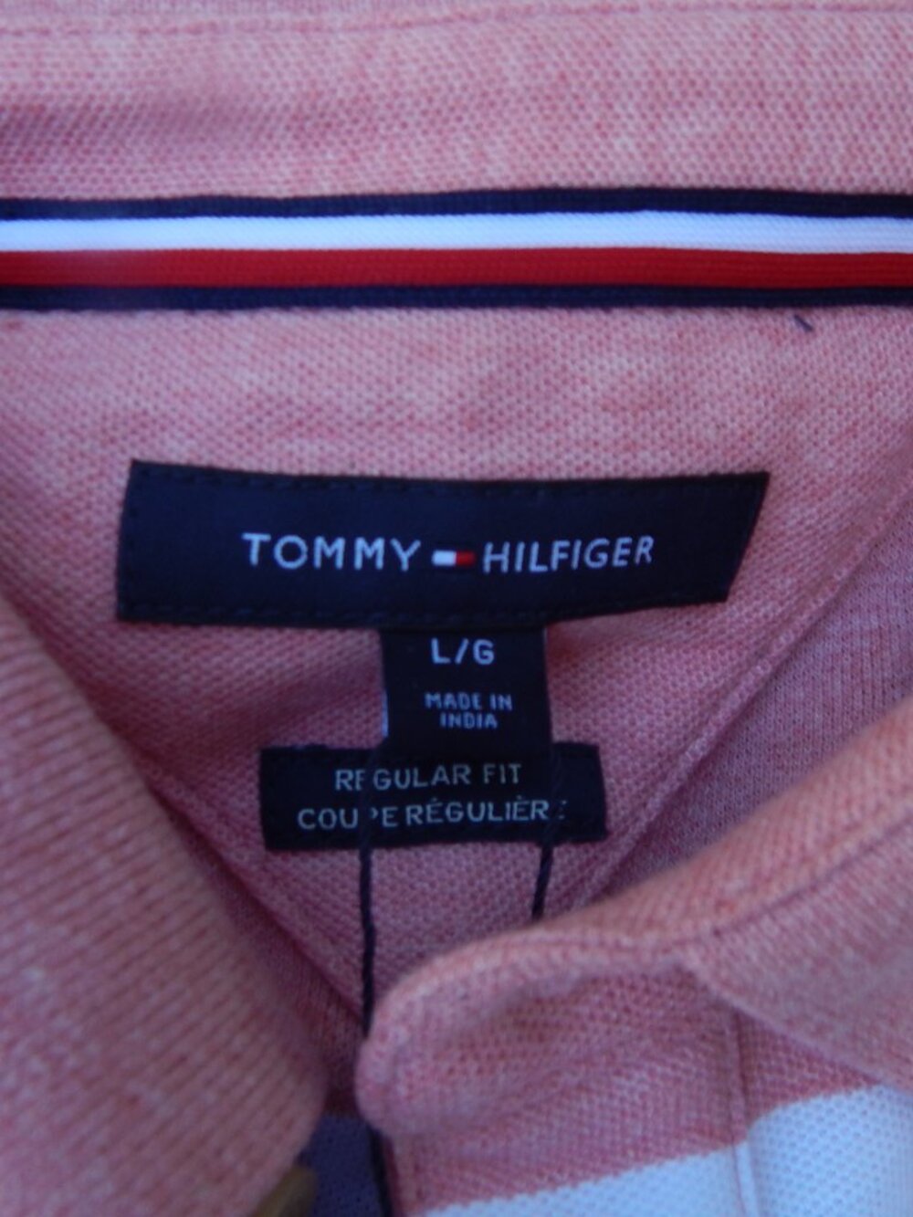 Tommy Hilfiger Mens Colorblock Stripe Polo Size Large NWT - Picture 3 of 4